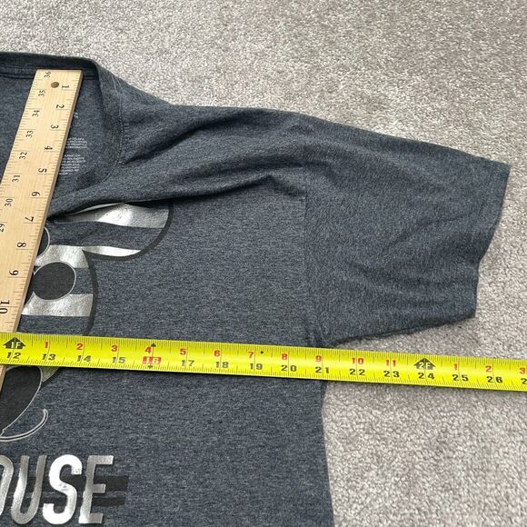Disney Mickey Mouse Graphic T-Shirt Mens Large Gray Crew Neck Short Sleeve Tee - Picture 6 of 8
